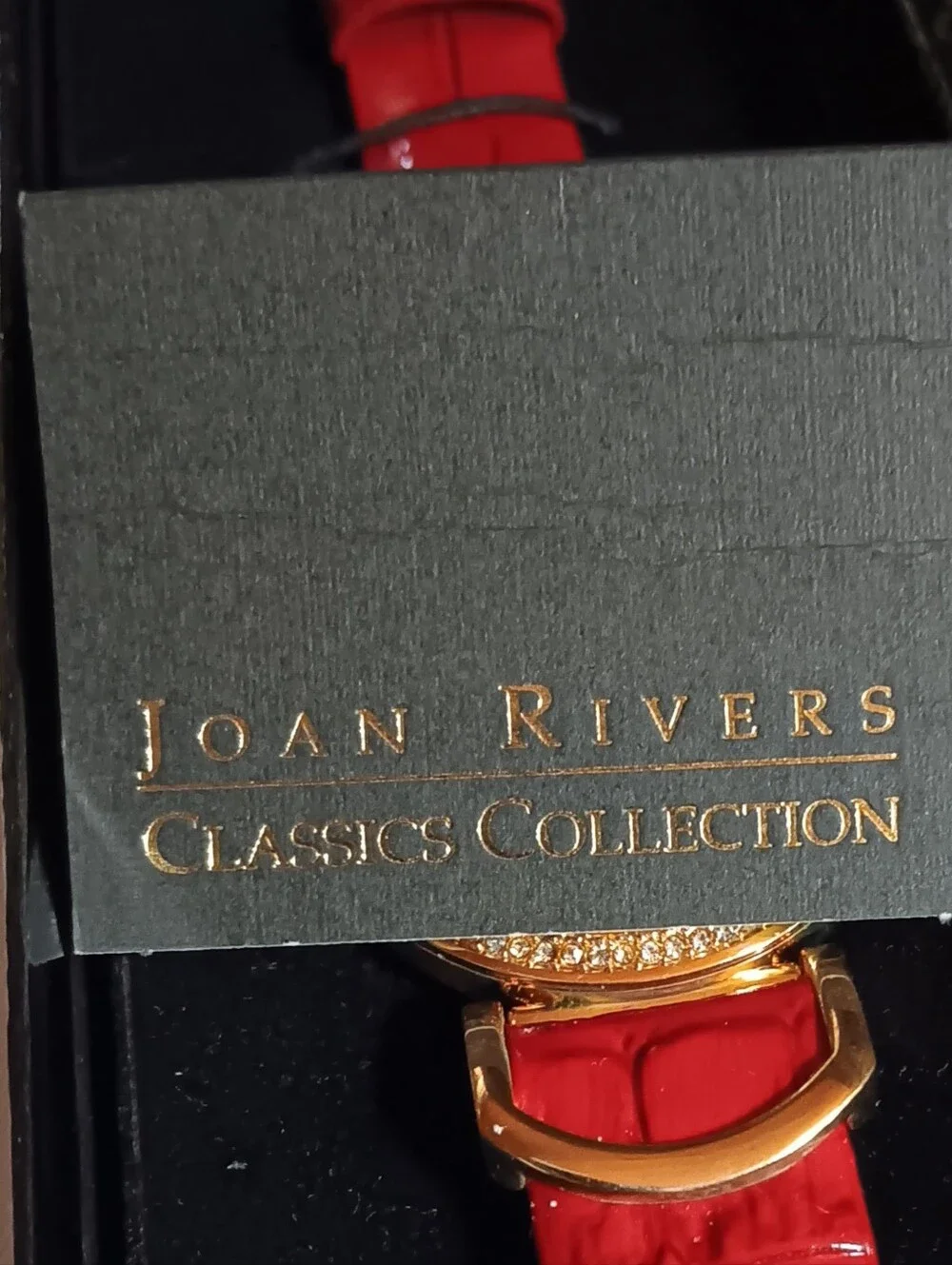 Mint In Box Joan Rivers Watch New Battery Red Croc Tested
